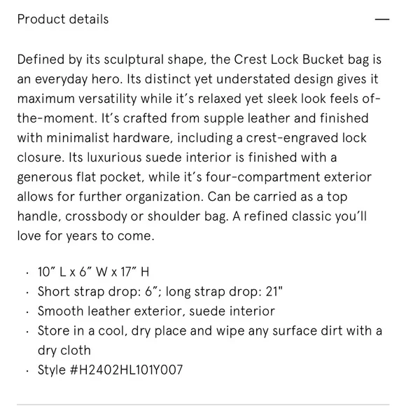 NWT Veronica Beard Large Crest Bucket Bag - Picture 4 of 8